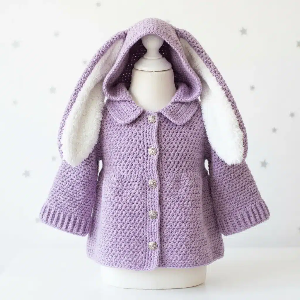 lavender bunny cardigan - featured image