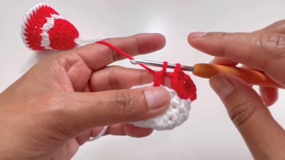 mini crochet christmas bell keychain crochet project crochet project detail 2