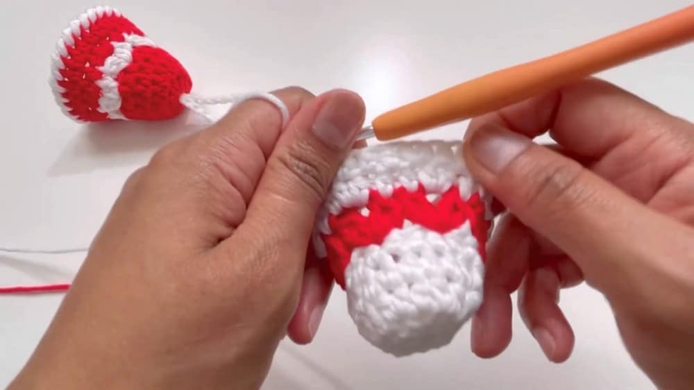 mini crochet christmas bell keychain crochet project crochet project detail 3
