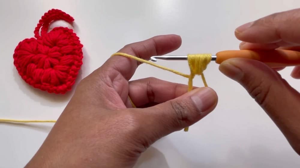 mini crochet heart keychain pattern crochet project crochet project detail 1