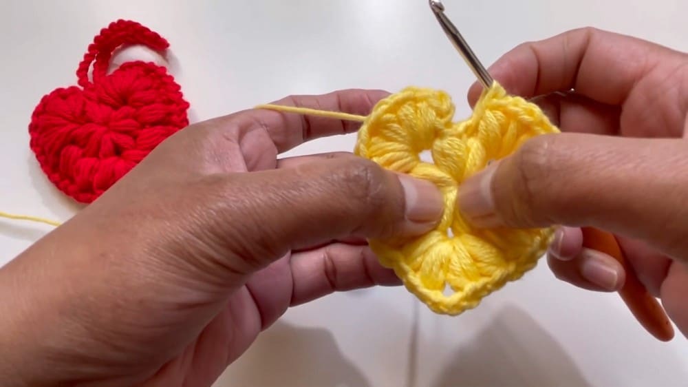 mini crochet heart keychain pattern crochet project crochet project detail 3