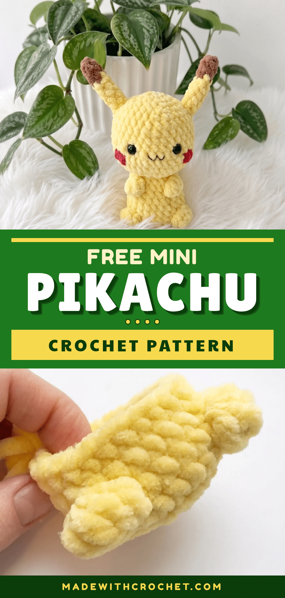 mini pikachu amigurumi crochet pattern crochet pattern