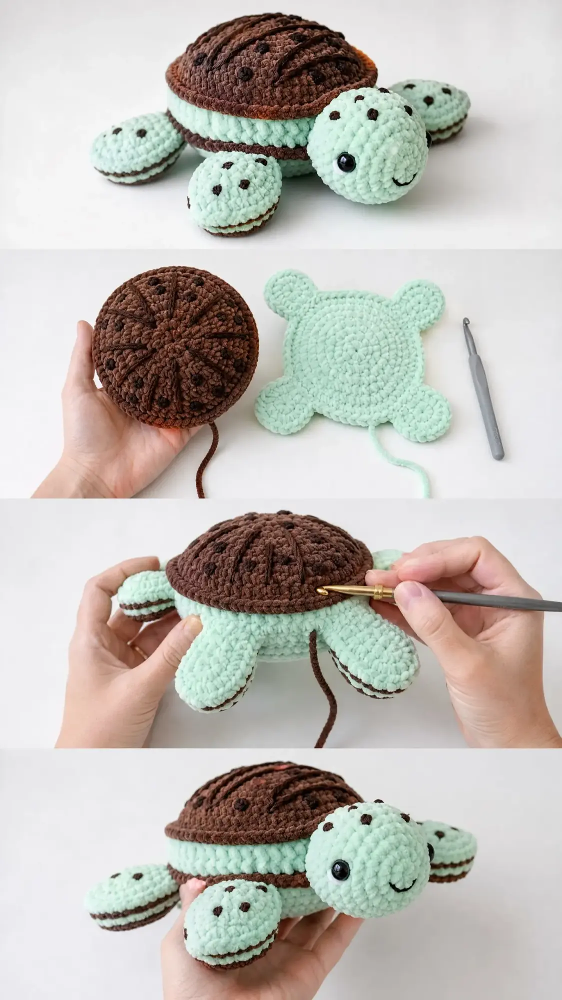mint chocolate chip turtle crochet pattern crochet project crochet project detail 2