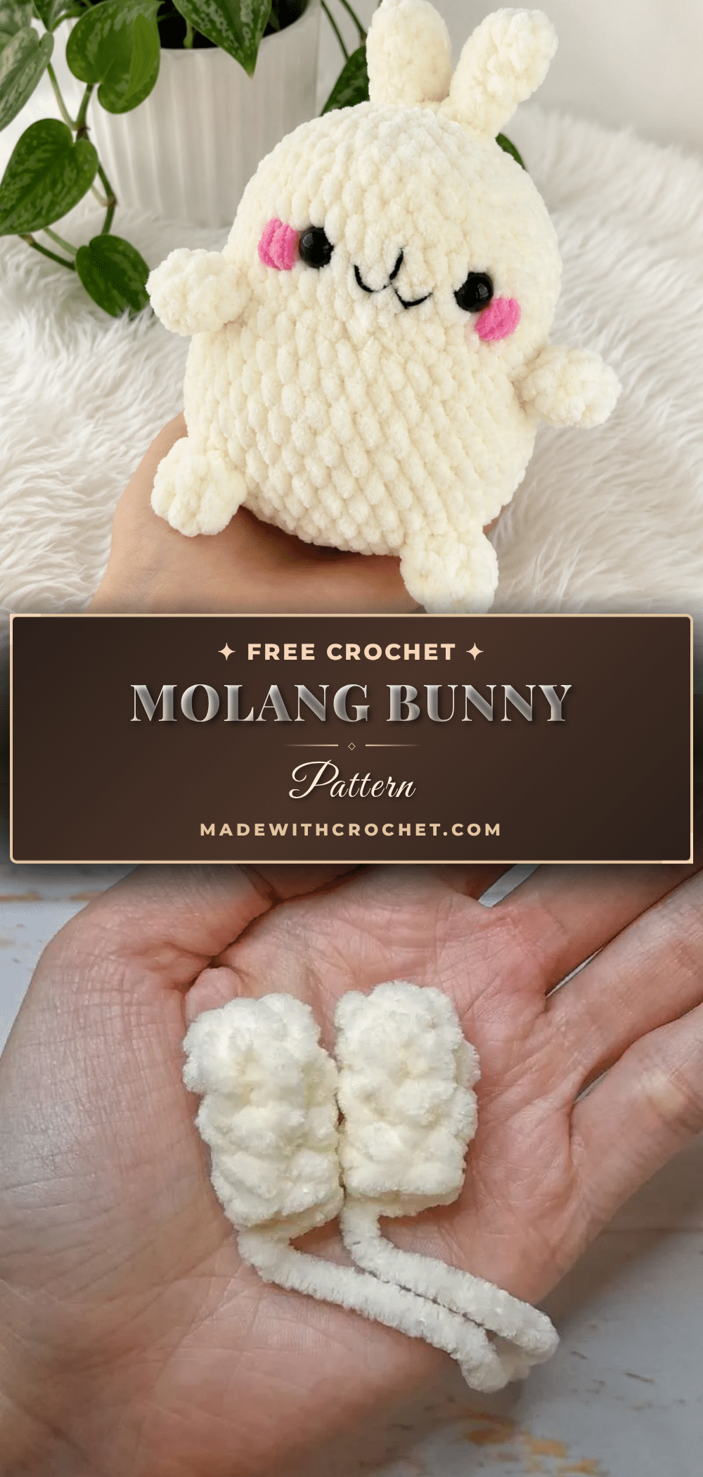 Molang bunny amigurumi pattern crochet pattern