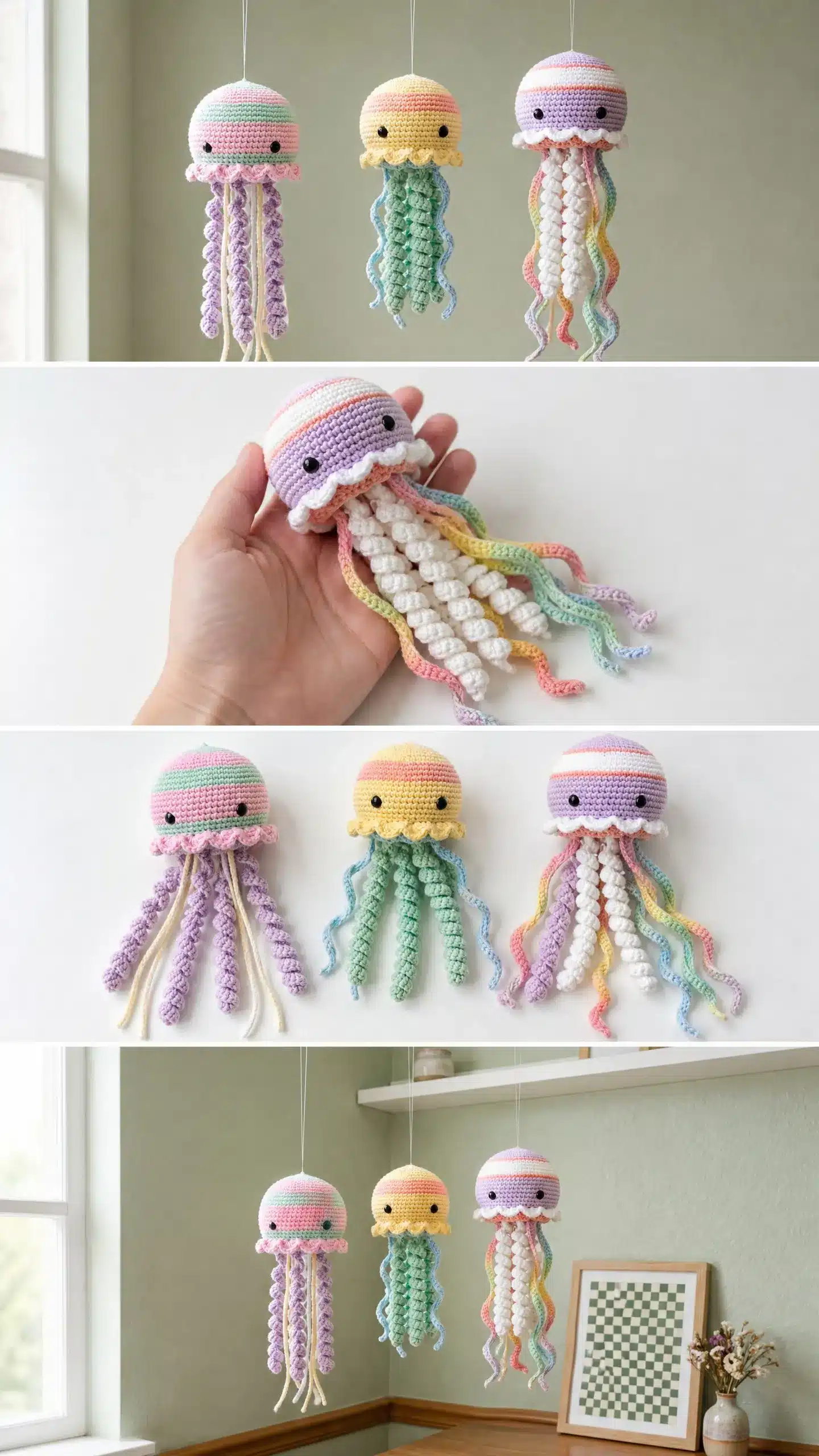 pastel rainbow jellyfish crochet pattern crochet project crochet project detail 2
