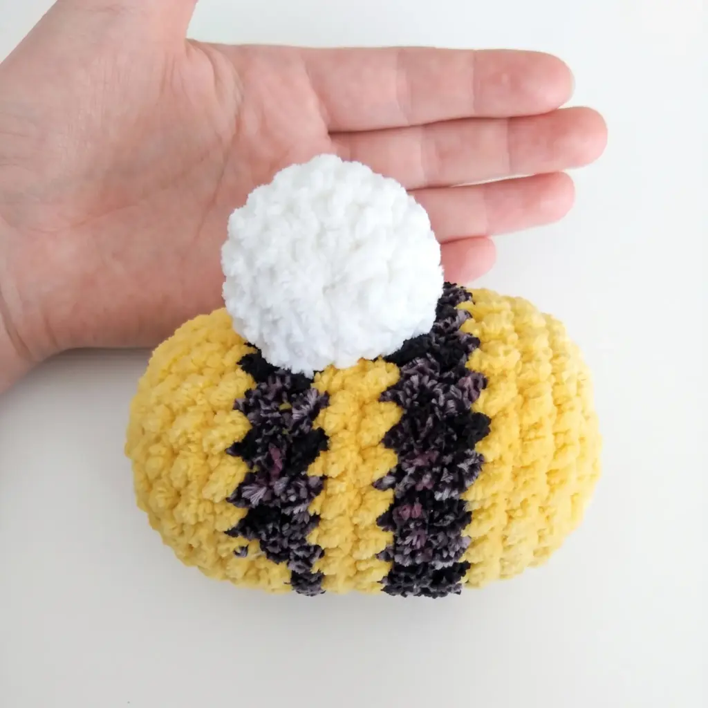 plush chenille bee amigurumi pattern crochet project crochet project detail 2