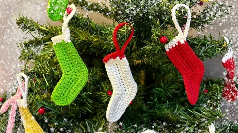 quick crochet stocking ornament crochet project crochet project detail 1