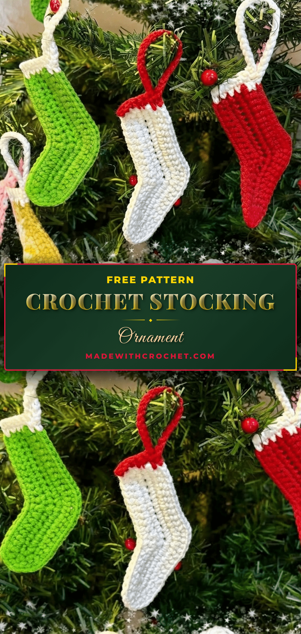 quick crochet stocking ornament crochet pattern