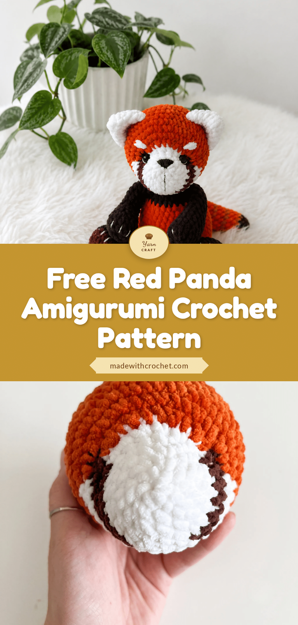 red panda amigurumi pattern crochet pattern