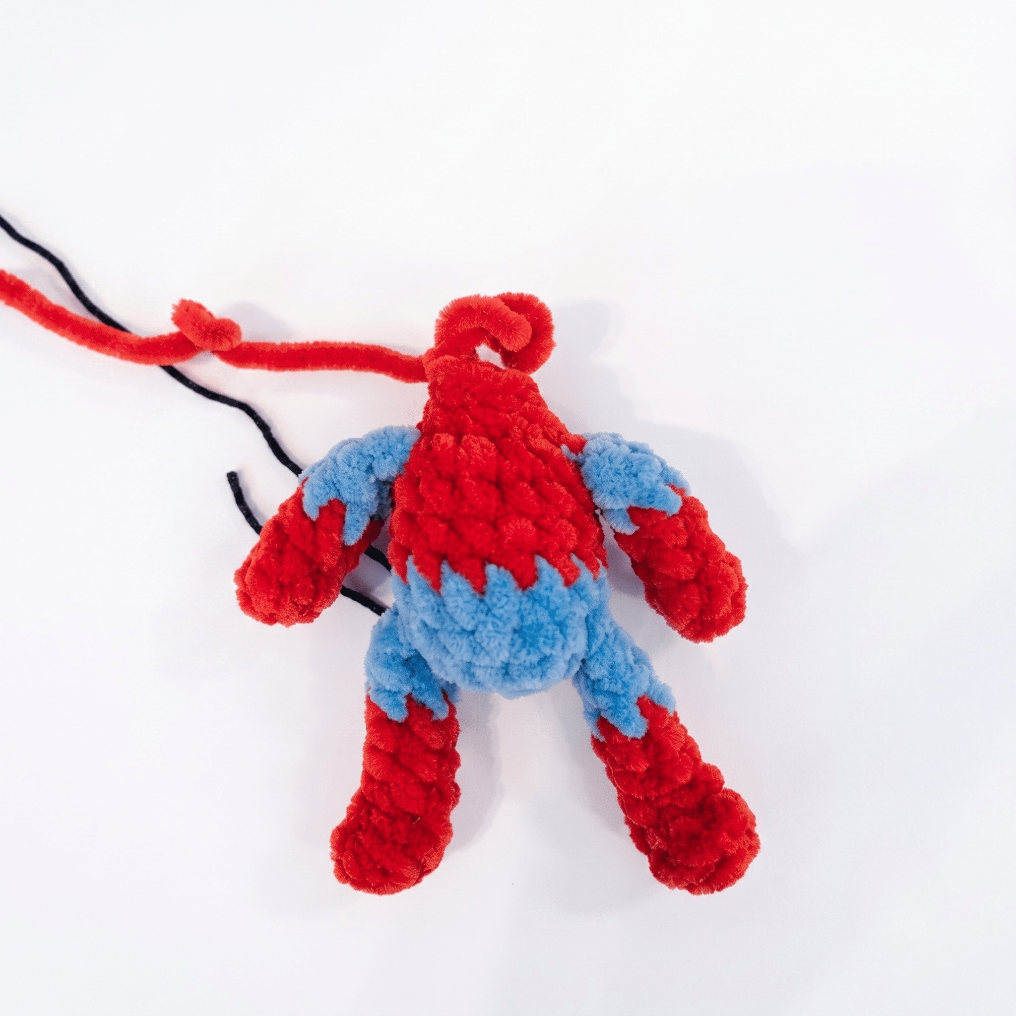 Spider-Man amigurumi keychain crochet project crochet project detail 3