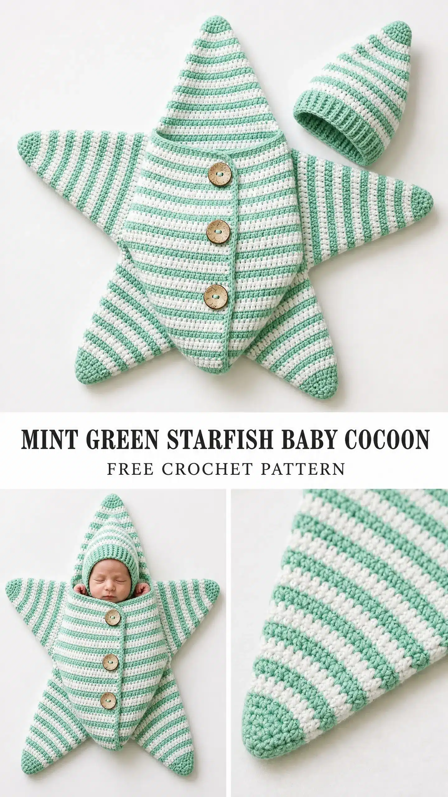 starfish baby cocoon crochet pattern crochet project crochet project detail 1