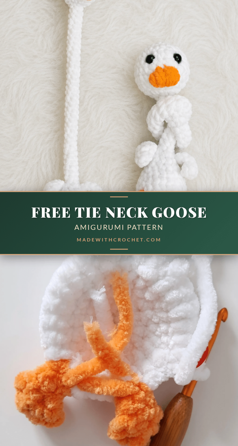 Tie Neck Goose Amigurumi crochet pattern