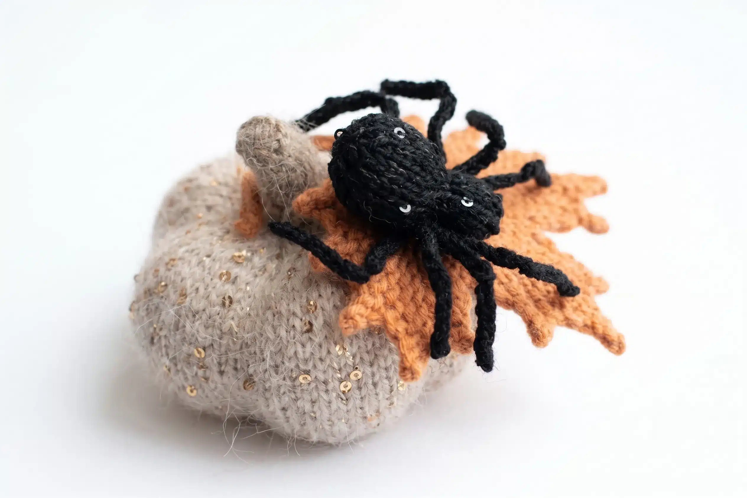 tiny knit spider amigurumi pattern crochet project crochet project detail 1
