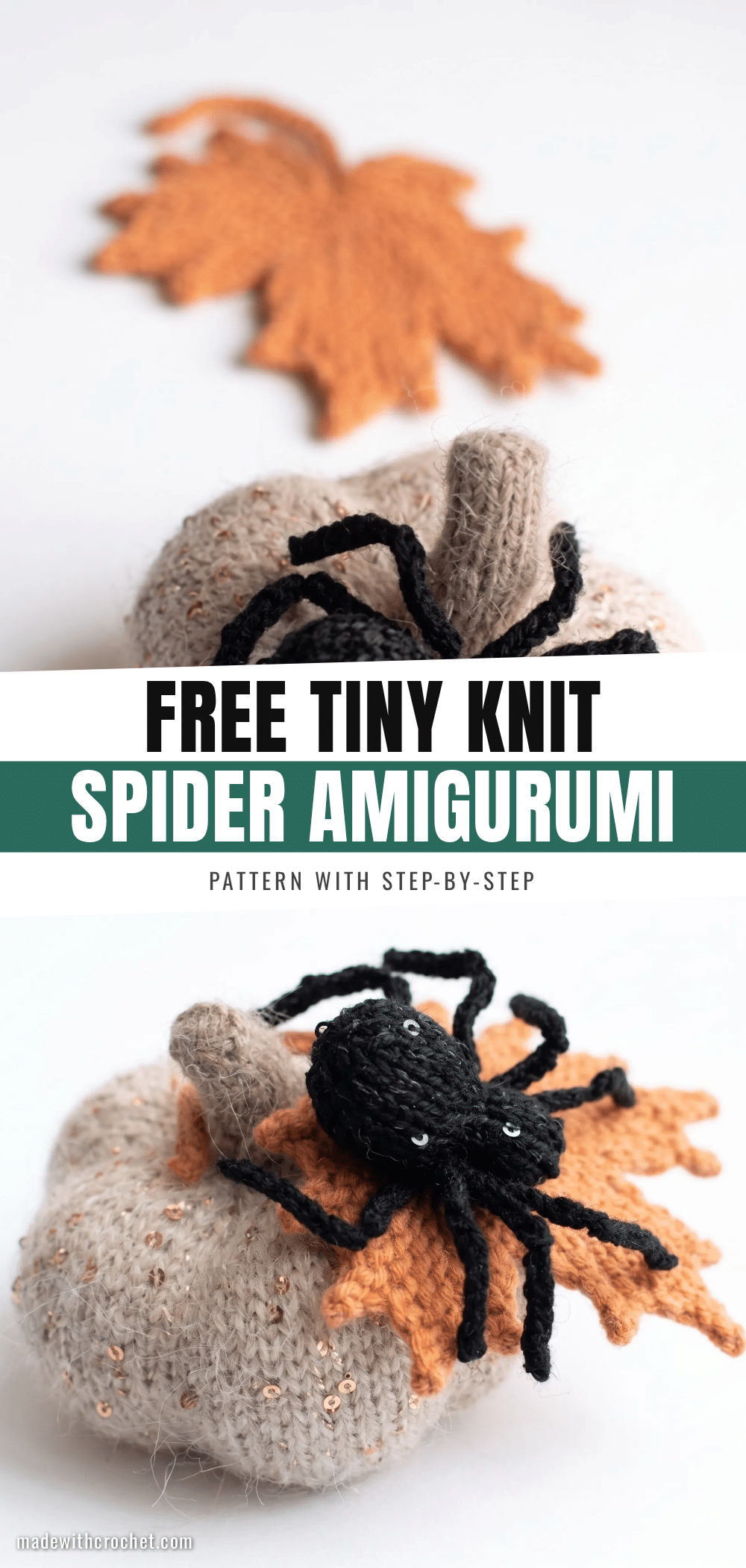 tiny knit spider amigurumi pattern crochet pattern