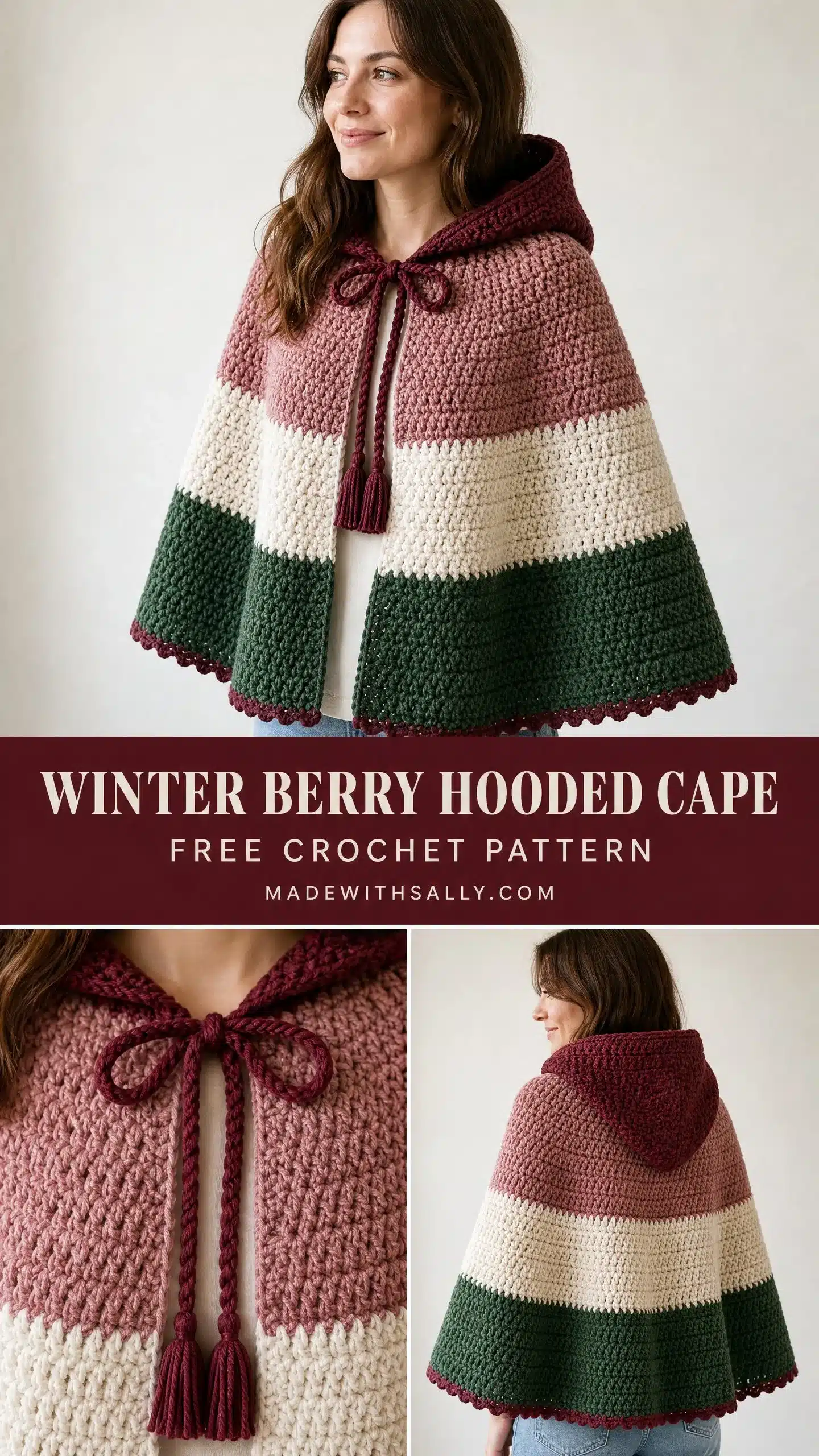 winter berry hooded cape crochet project crochet project detail 1
