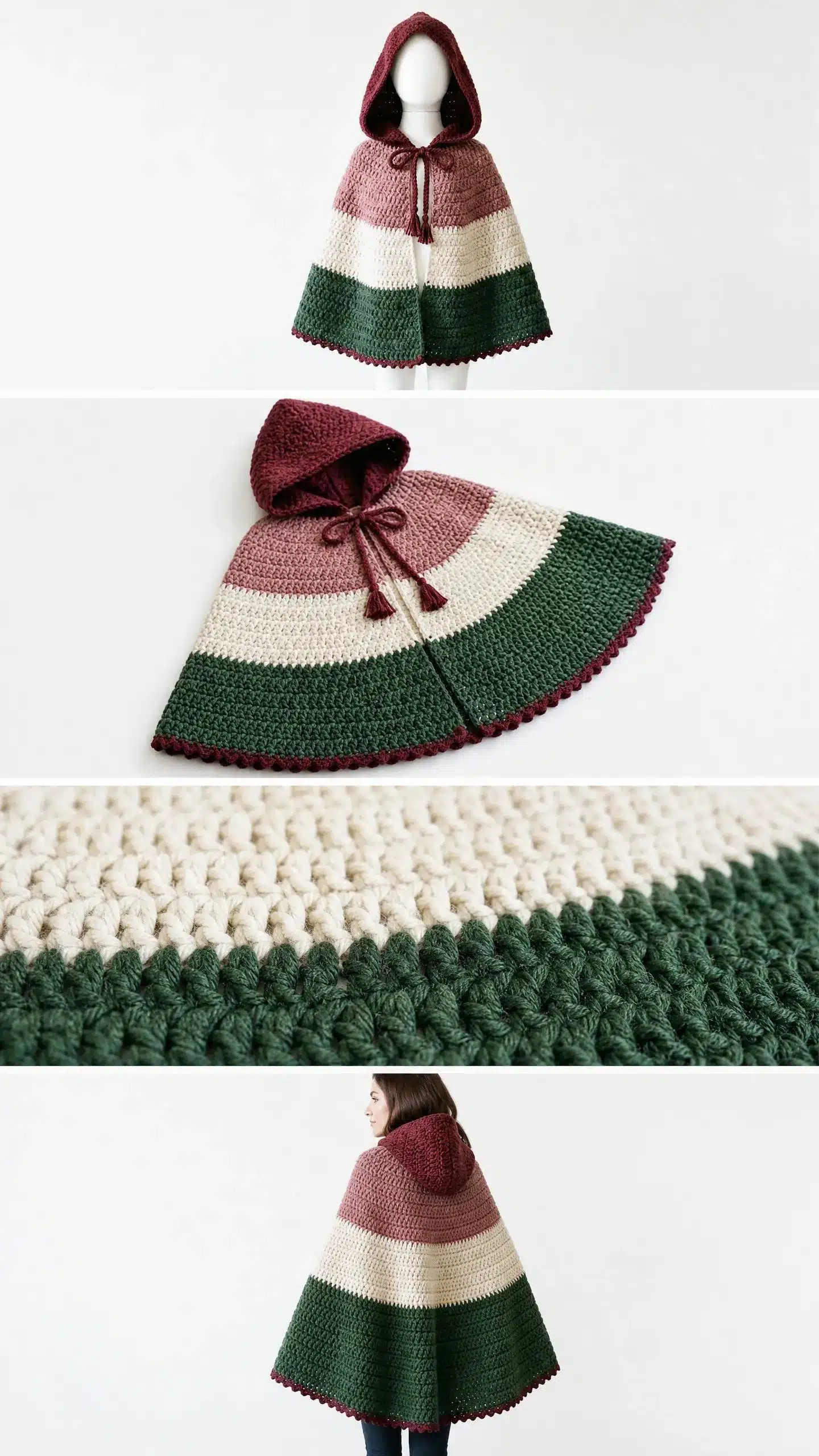 winter berry hooded cape crochet project crochet project detail 2