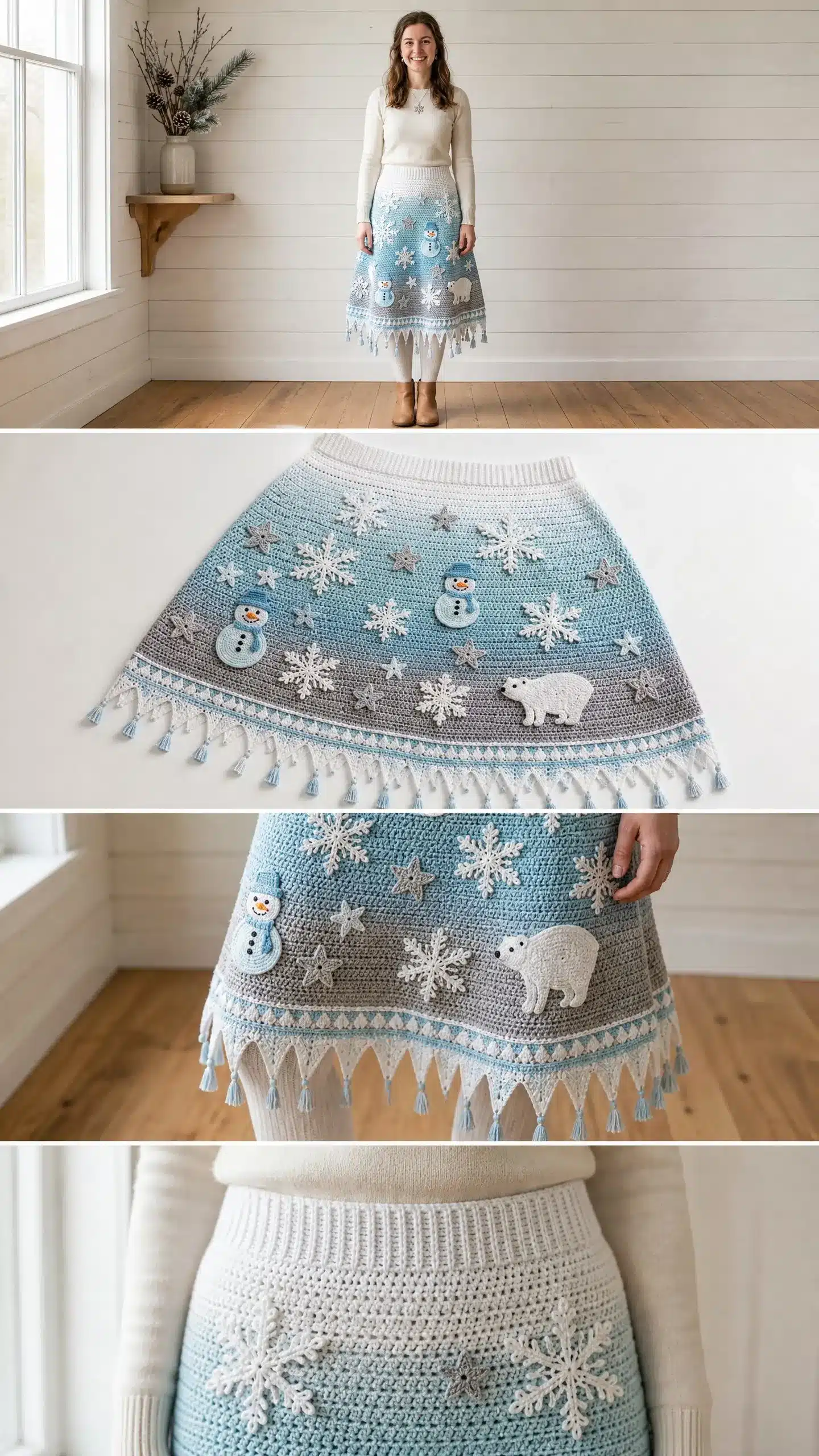winter snowflake skirt crochet project crochet project detail 2