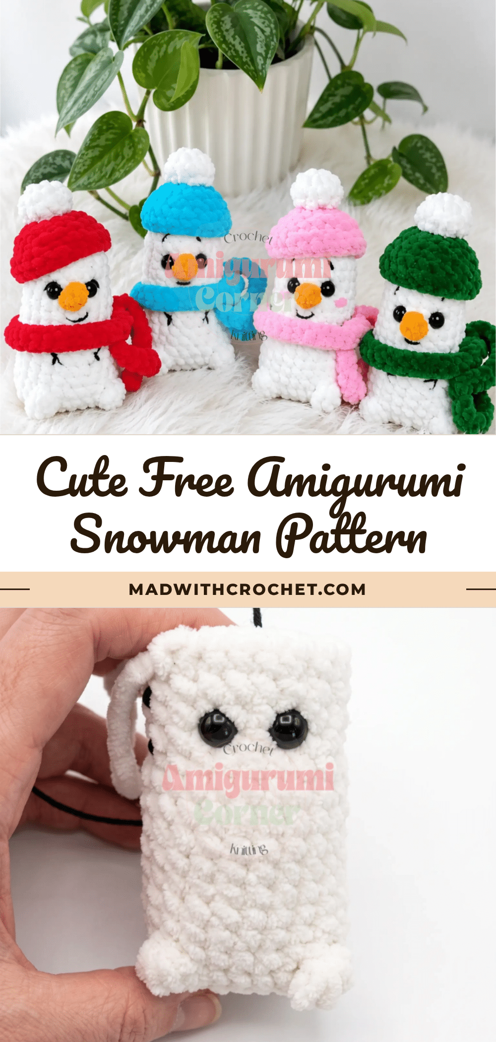 amigurumi snowman crochet pattern