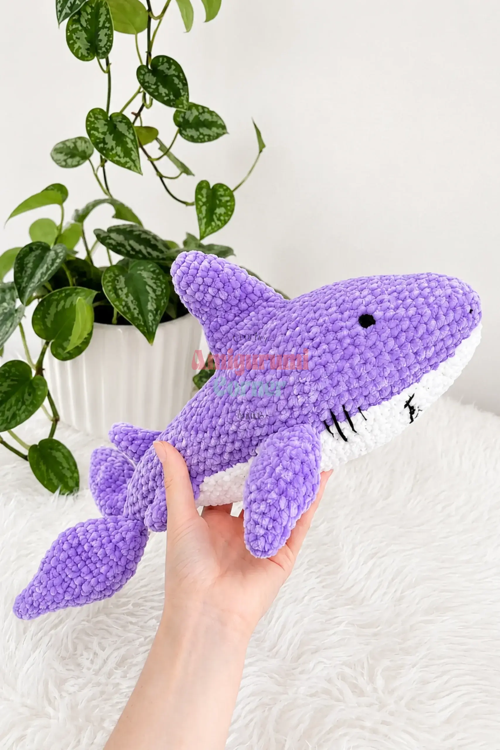 baby shark amigurumi crochet project crochet project detail 8