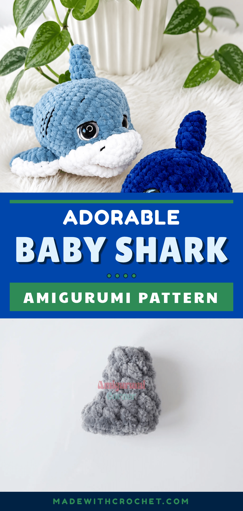 baby shark amigurumi crochet pattern