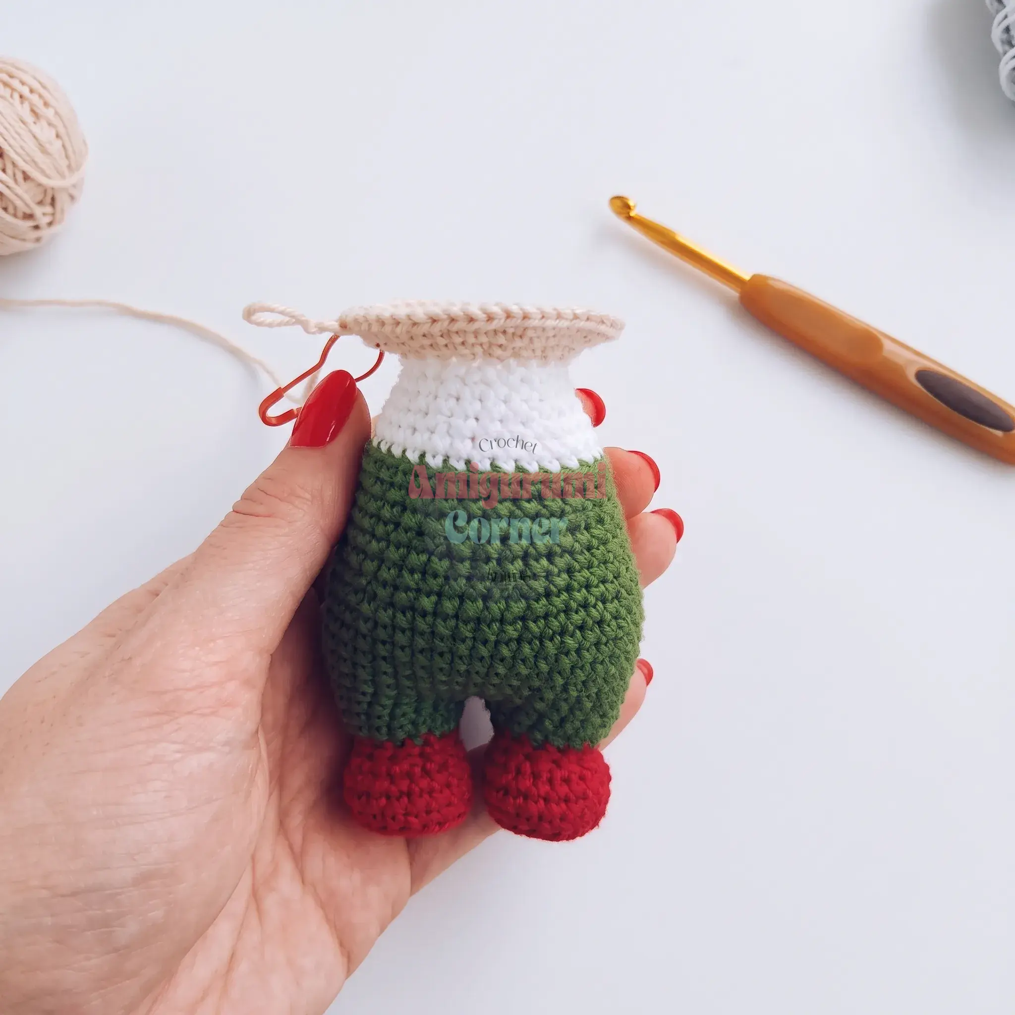 Christmas Gnome Amigurumi crochet project crochet project detail 11