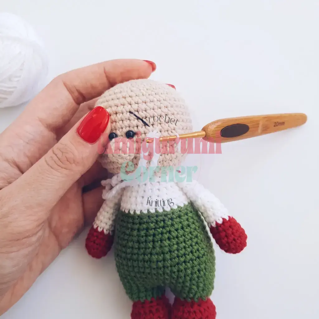 Christmas Gnome Amigurumi crochet project crochet project detail 13