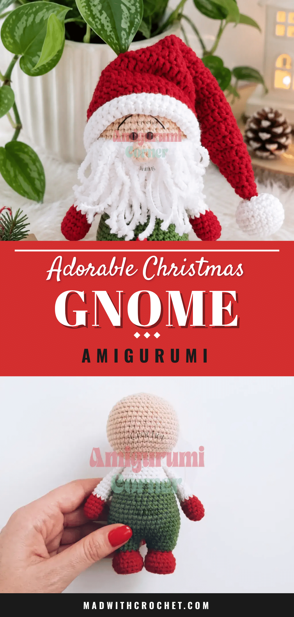 Christmas Gnome Amigurumi crochet pattern