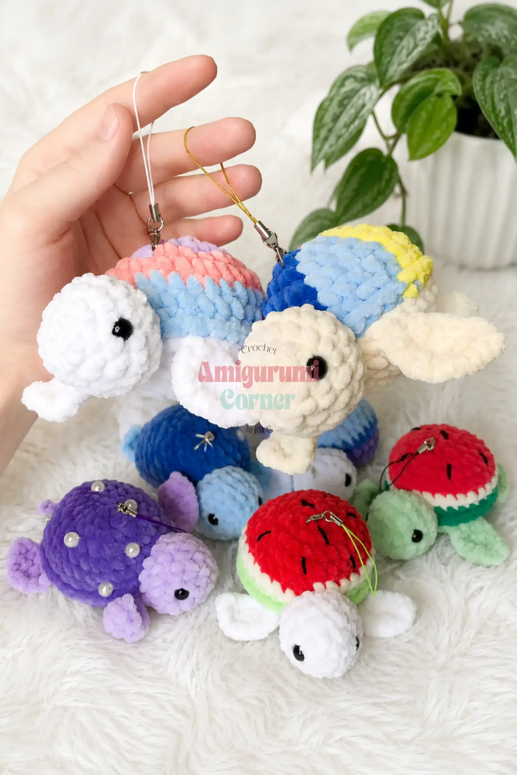fluffy baby sea turtle amigurumi pattern crochet project crochet project detail 3