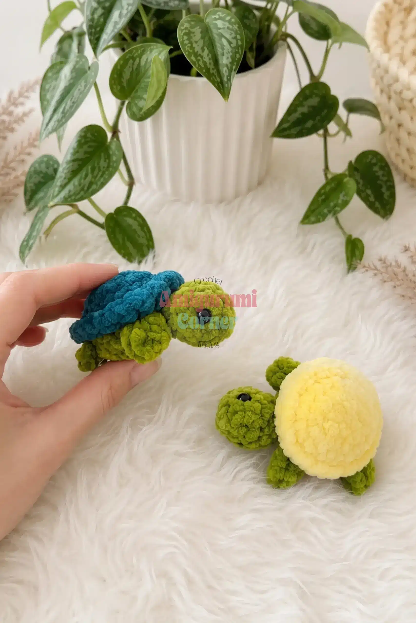 fluffy baby sea turtle amigurumi pattern crochet project crochet project detail 5