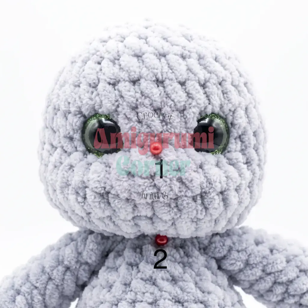 gray kitten amigurumi crochet project crochet project detail 15