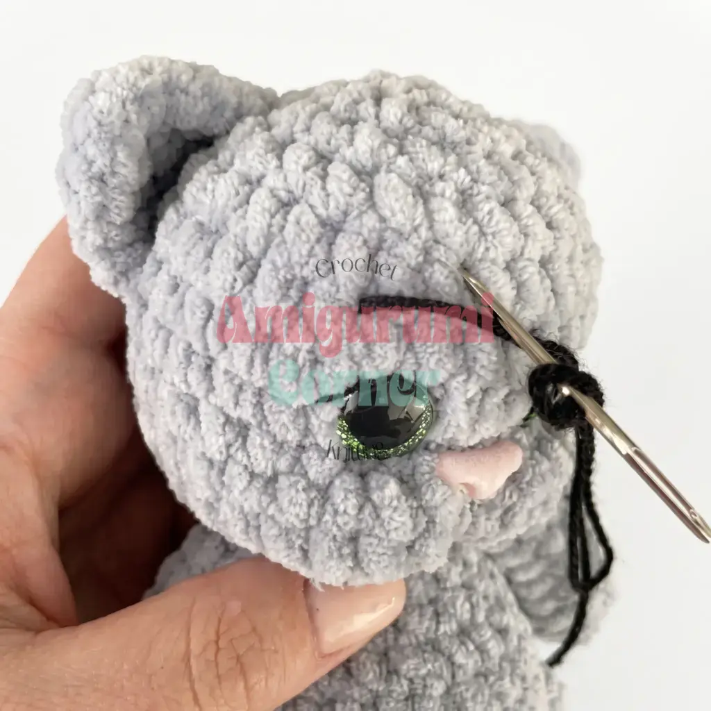 gray kitten amigurumi crochet project crochet project detail 19