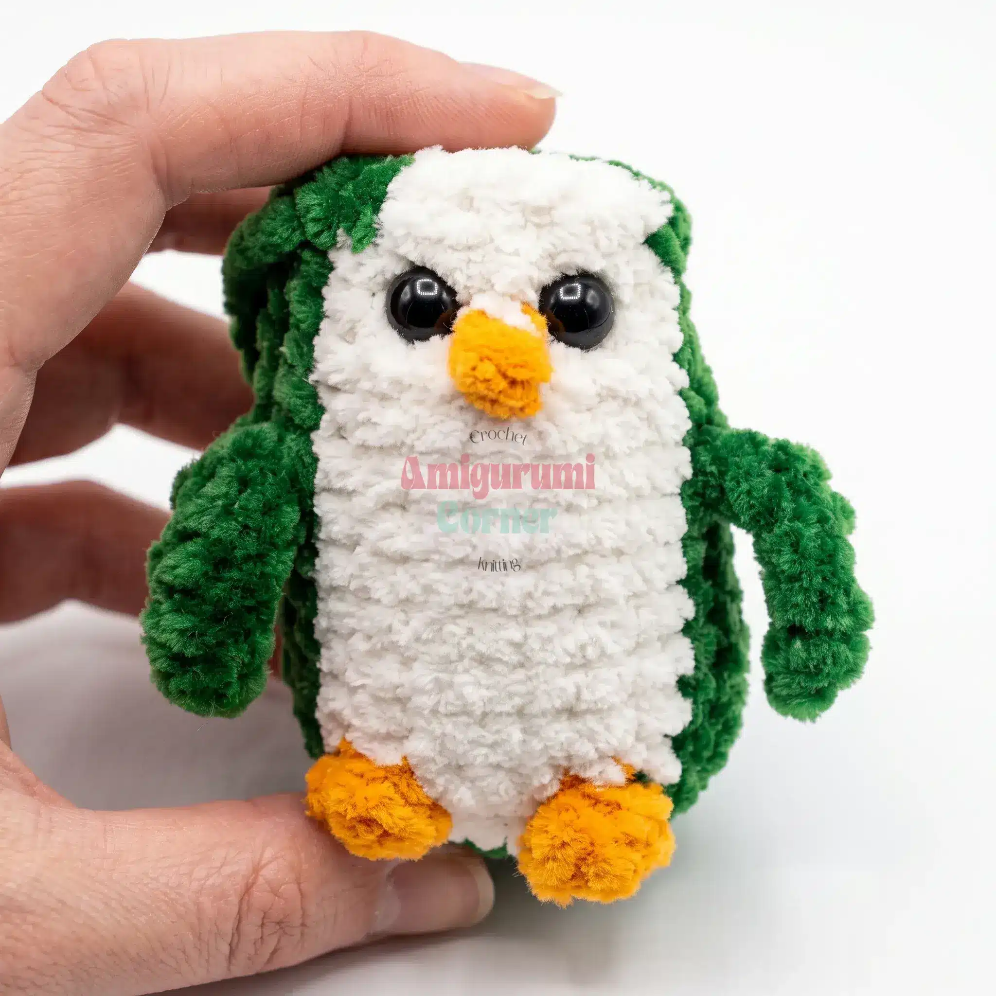 little chenille penguin amigurumi crochet project crochet project detail 3
