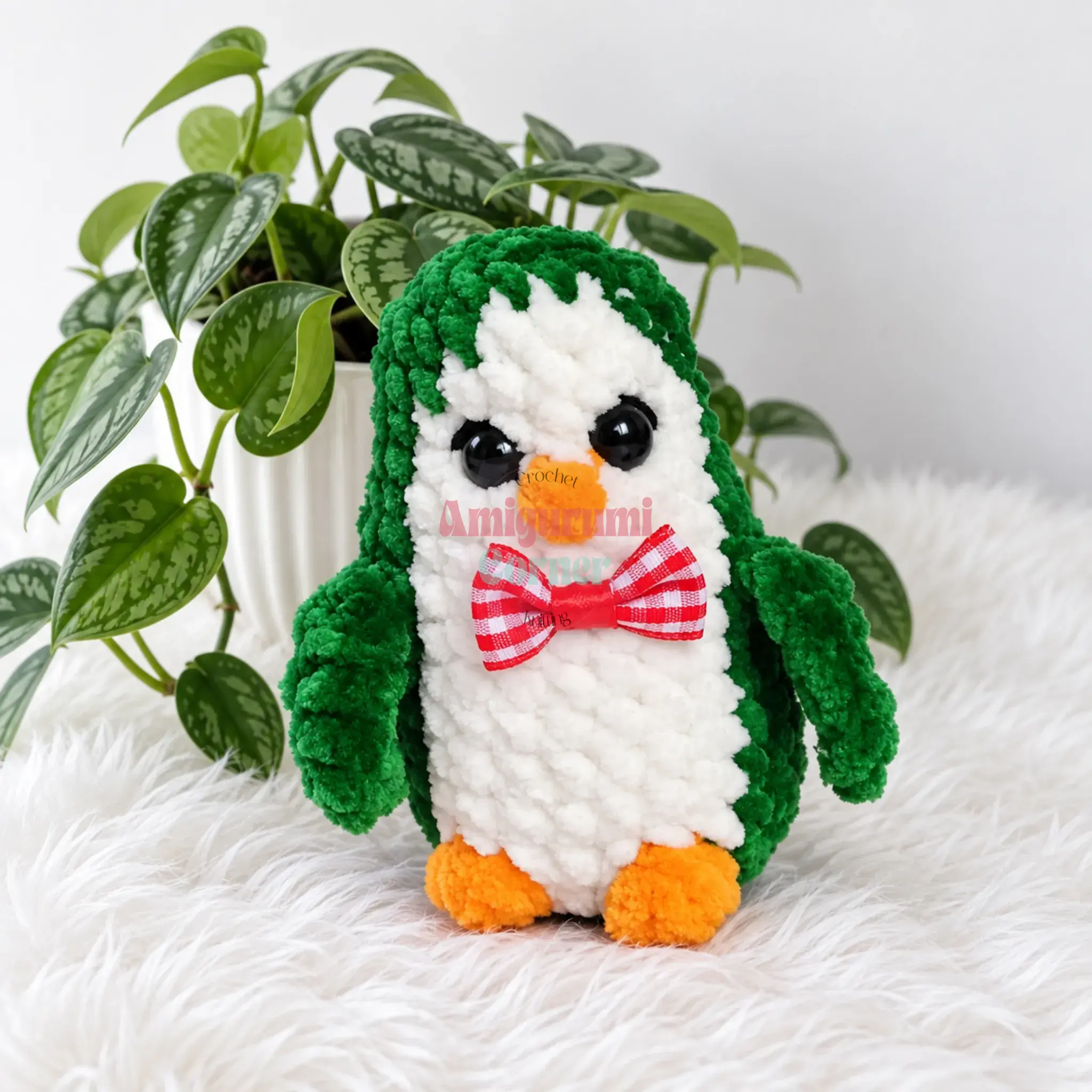 little chenille penguin amigurumi crochet project crochet project detail 4
