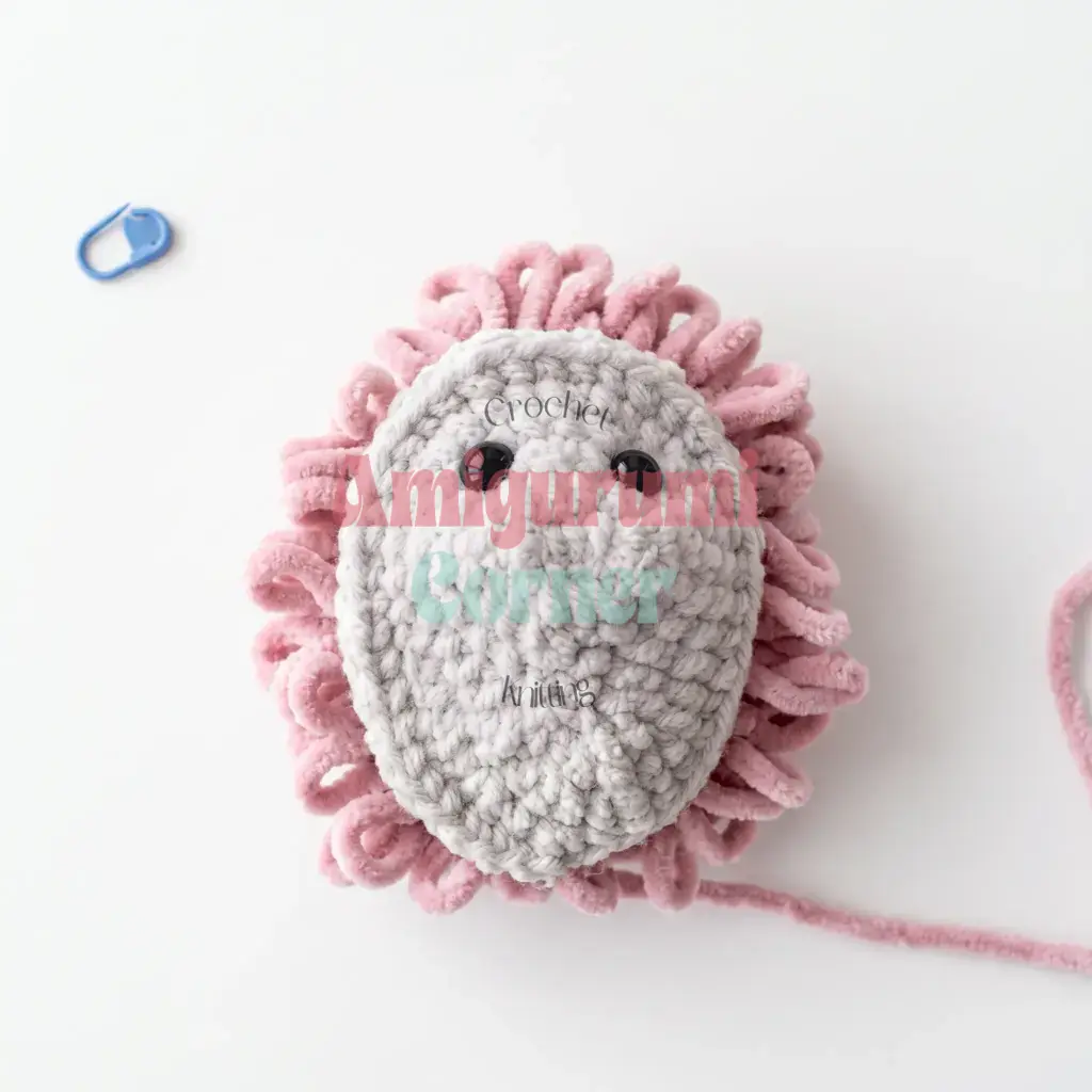 loop stitch hedgehog amigurumi crochet project crochet project detail 17