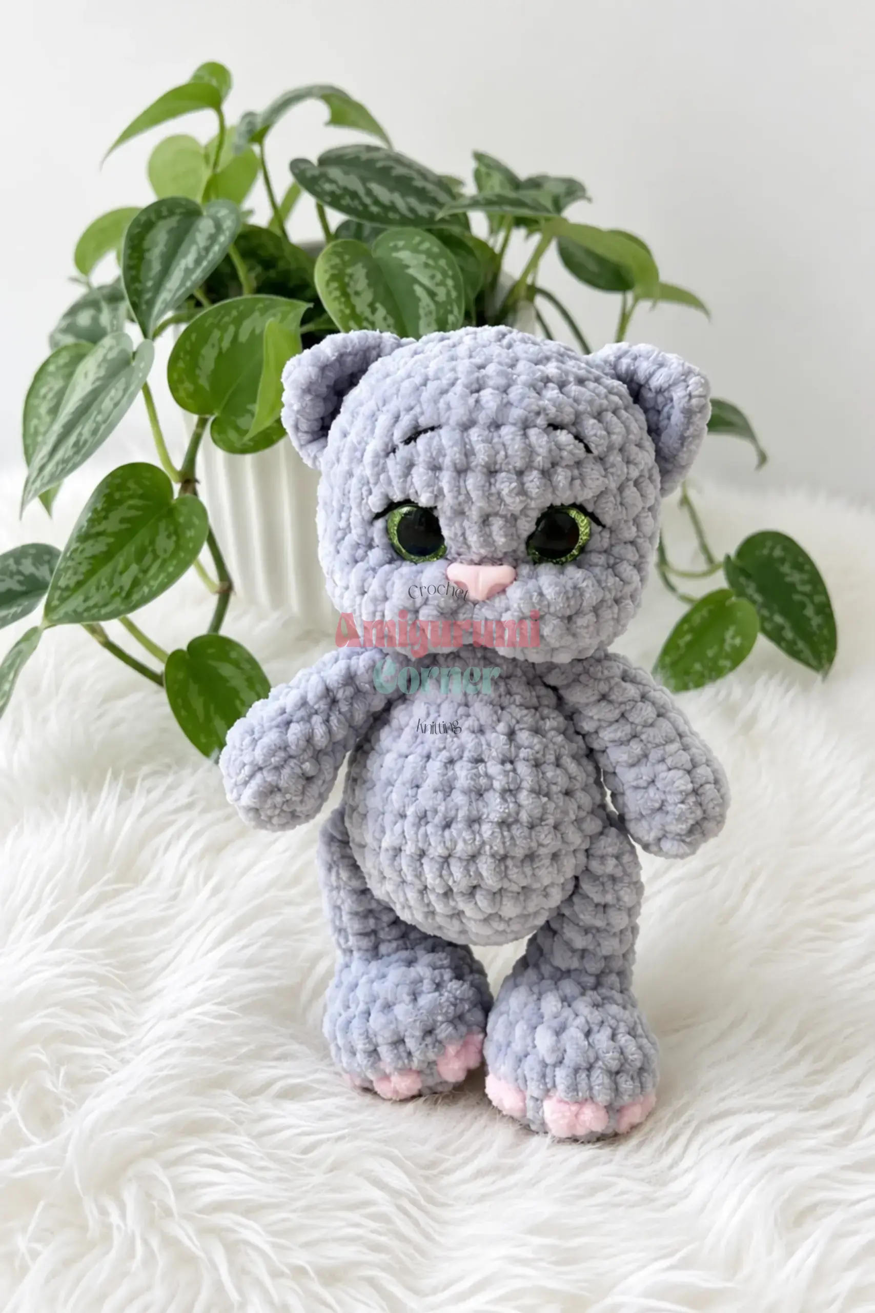 plushie kitty amigurumi pattern crochet project crochet project detail 2