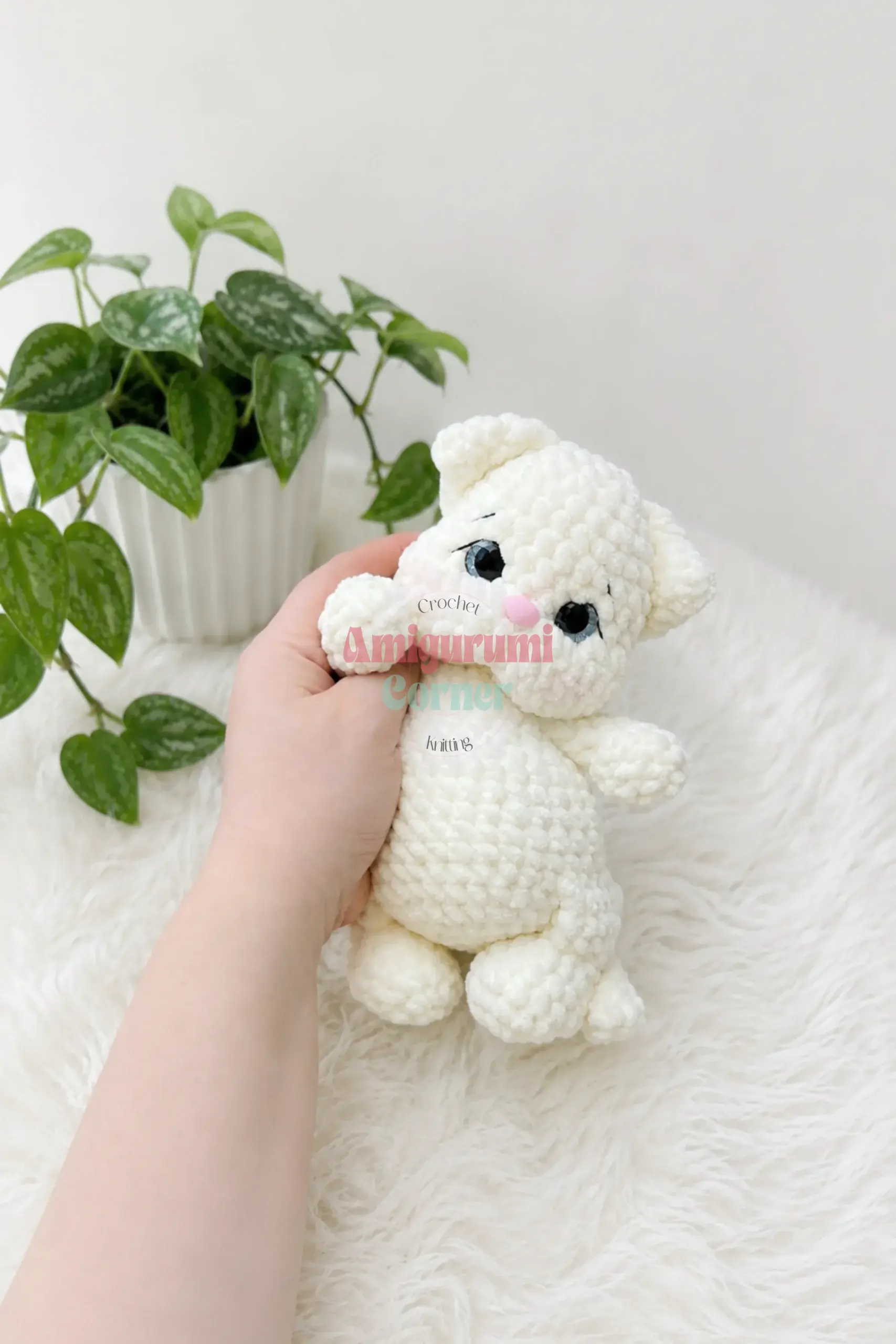 plushie kitty amigurumi pattern crochet project crochet project detail 5