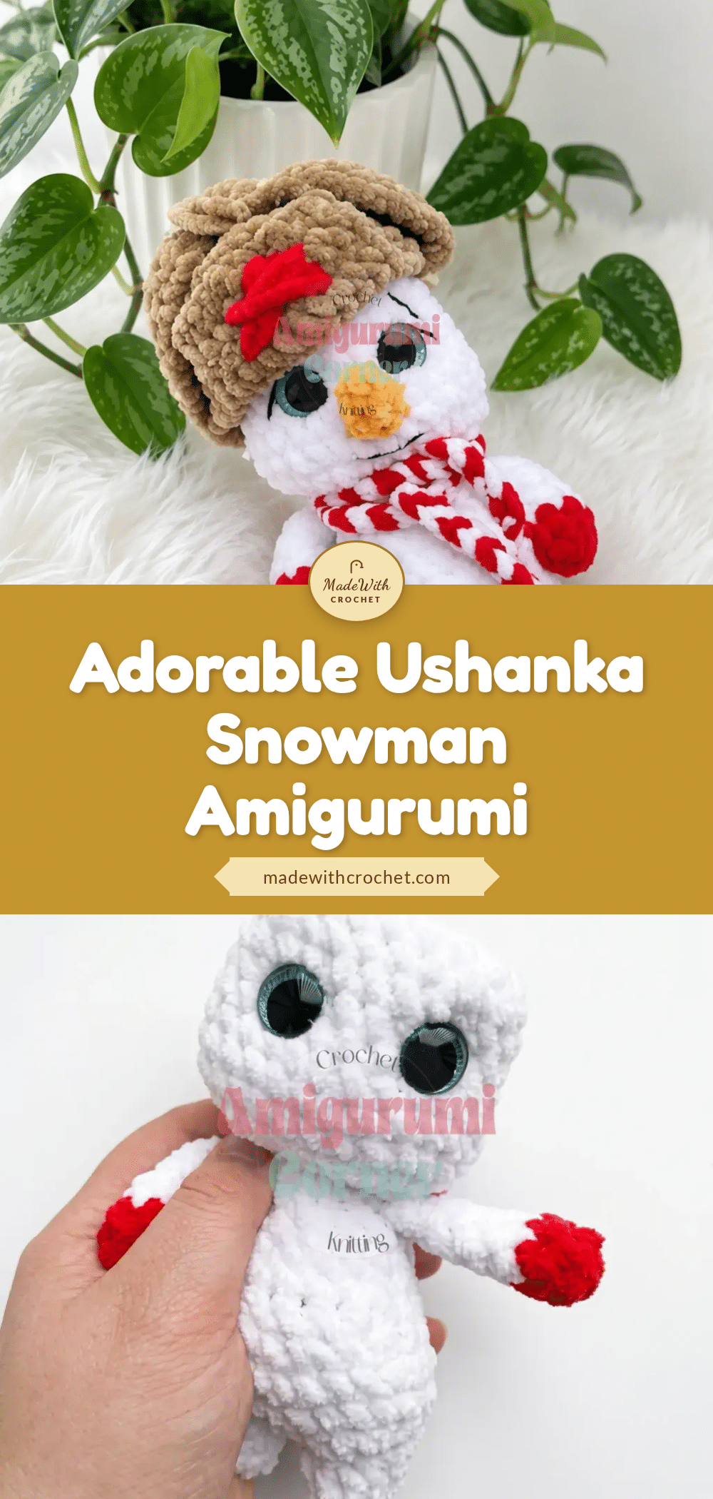 Ushanka Snowman Amigurumi crochet pattern